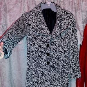 Susan Bristol office/animal printed blazer